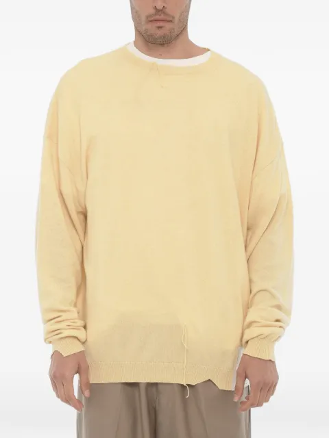 Ramael crew neck long-sleeve sweater Yellow MRA0025WS707