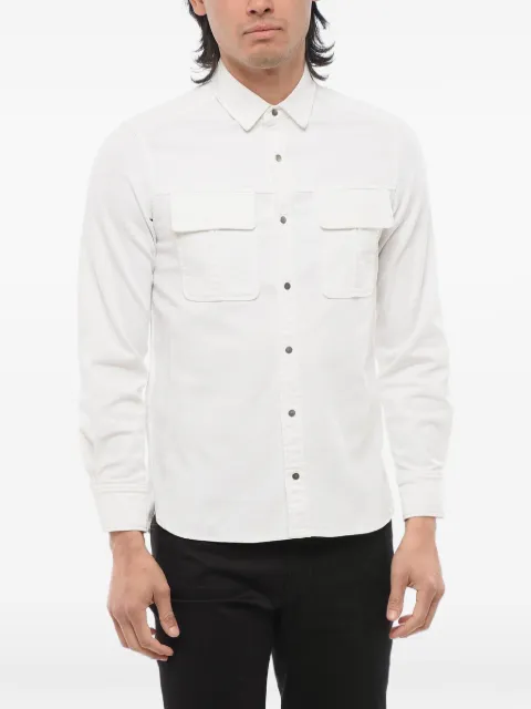 Neil Barrett embroidered patch-detail shirt White PBCM895VG980003