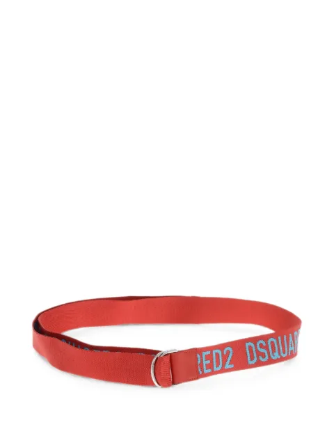 DSQUARED2 logo-jacquard tape belt Red BEM050310406284