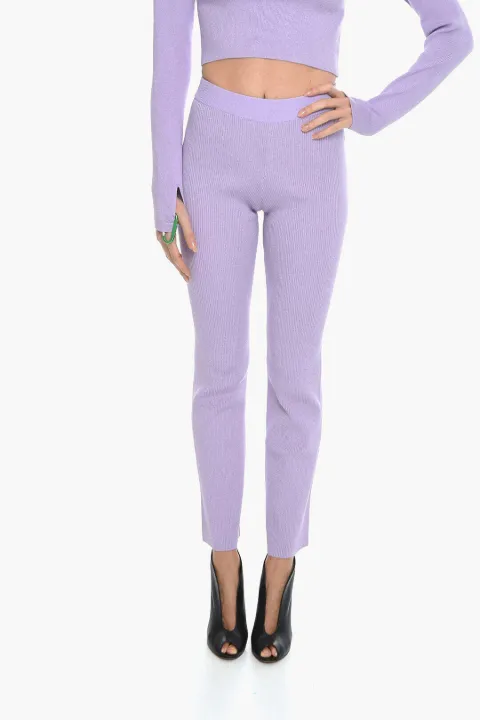 HERSKIND ribbed-knit legging trousers Purple 10668850