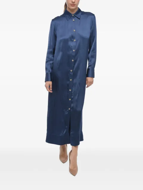 LouLou de Saison long-sleeve shirt maxi dress Blue ARAVINA