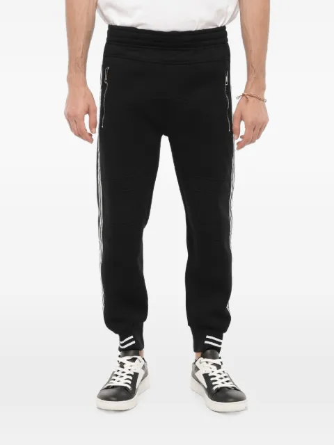 Neil Barrett biker-style side-stripe track pants Black NBV7JP002VV500007