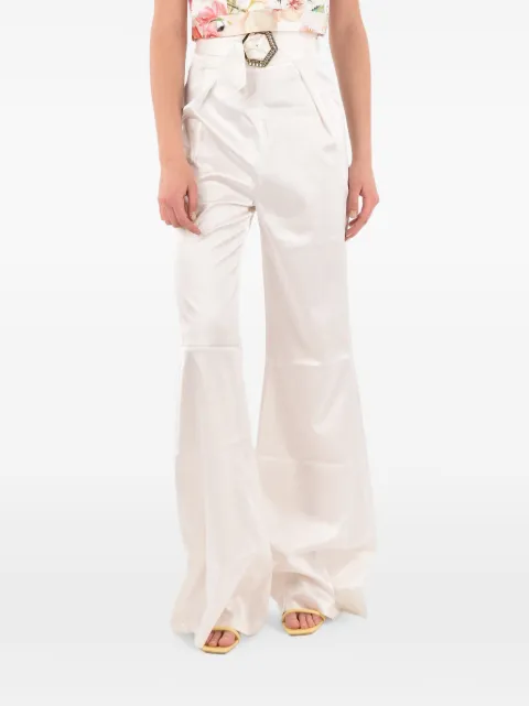 Philipp Plein buckle-fastening palazzo pants White F18CWRJ0005PTE061N