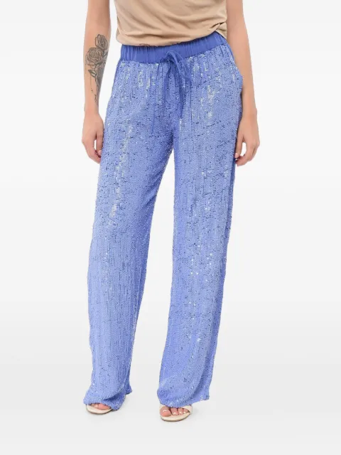 P.A.R.O.S.H. sequin-embellished straight-leg trousers Purple D230565VI106
