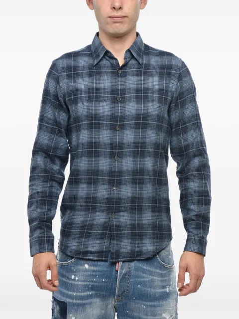 Theory plaid-pattern shirt Blue J1074530FROSTMULTI