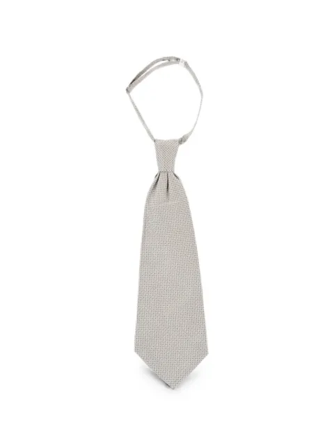 Corneliani textured silk pointed-tip tie Grey 83HUG59120494034