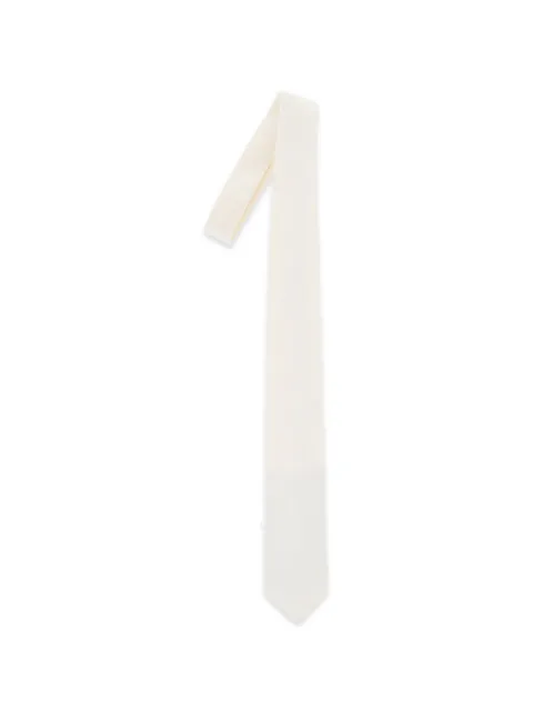 Corneliani silk pointed-tip tie White 77HUB36120699028