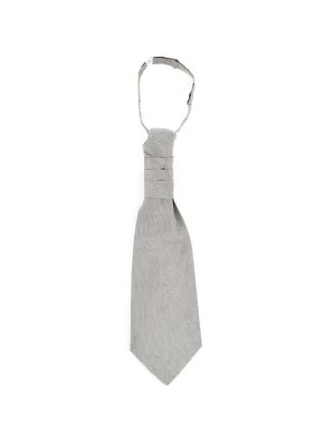Corneliani textured silk pointed-tip tie Grey 73HUG94120303036