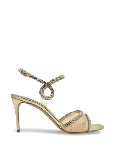 Casadei Josephine crystal-embellished heeled sandals Gold 1L436B0801C2955C