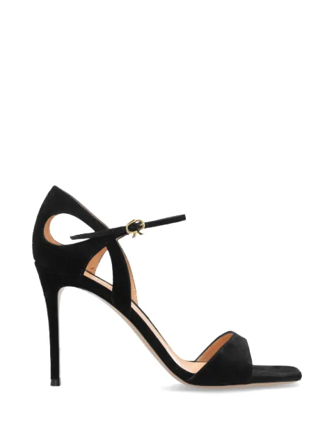 Gianvito Rossi Camnero suede ankle-strap pumps Black G6178195RICCAM
