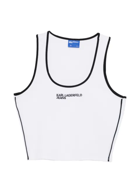 Karl Lagerfeld Jeans logo-print crop top White B2W17087