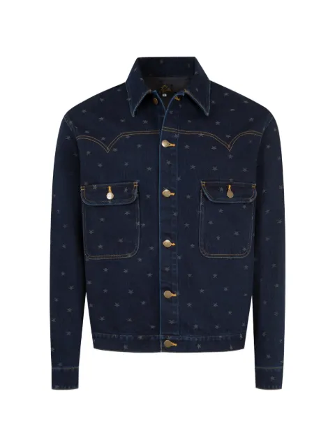 Needles star-jacquard denim jacket Blue SX205