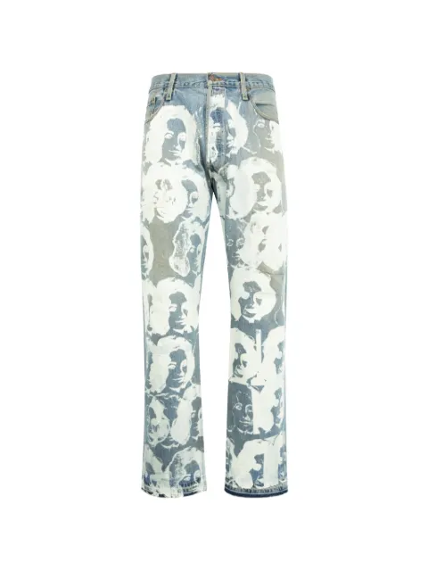 Better with Age Bathwater graphic-print distressed jeans Blue SS26DPBATH