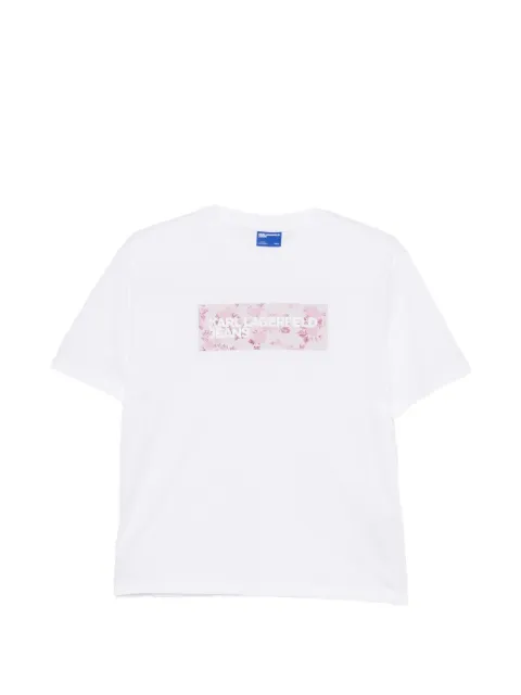 Karl Lagerfeld Jeans floral-print logo-print T-shirt White B2W17071