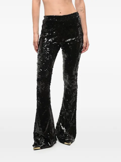 Adriana Hot Couture sequin-embellished flared trousers Black SEQUINFLAREPANTSBLACK