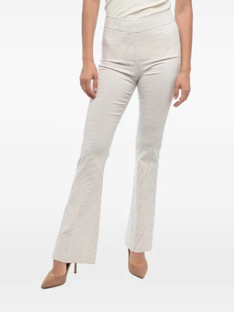 Avenue Montaigne striped-pattern flared-hem trousers Neutrals BELLINIF1467BEIGE