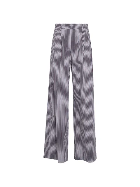 DRHOPE striped pleated trousers Purple 2974B4372