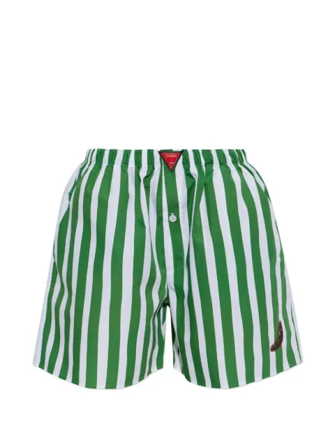 Hanro x Charlotte Adam striped shorts Green 074723