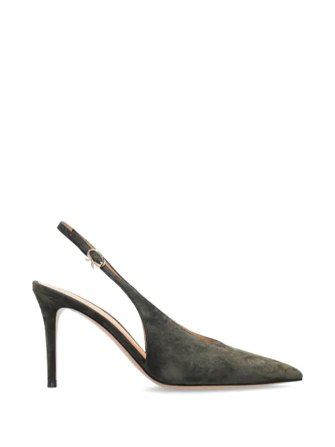 Gianvito Rossi Robbie suede slingback pumps Green G9546185RICCAM