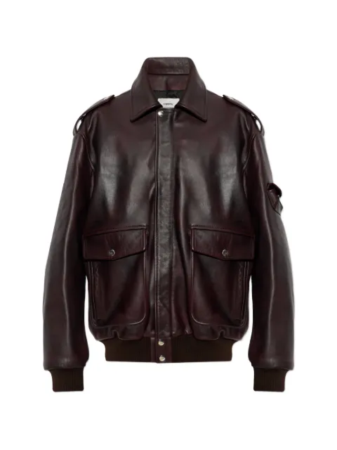 Coperni leather epaulette-detail jacket Brown COPV113F6101