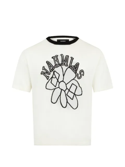 Nahmias flower-motif T-shirt White KW33T38N29100