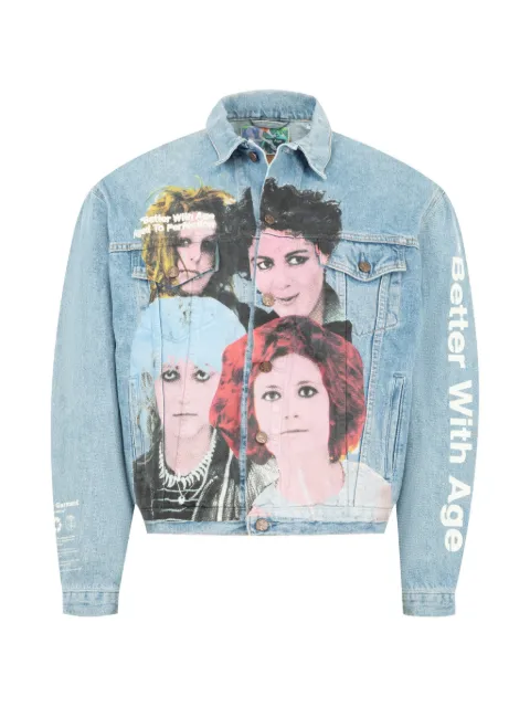 Better with Age Blanche graphic-print denim jacket Blue SS26TJBLA