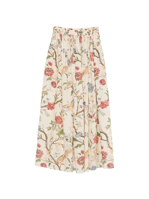 INTO THE EAST Morris floral-print pallazo pants Neutrals E1JBSSSK21015NCC01