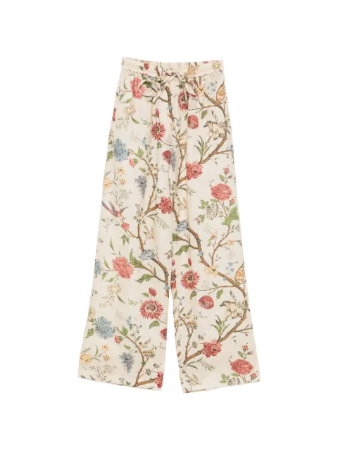 INTO THE EAST Morris floral-print drawstring trousers Neutrals E1JBSSPT21004NCC01