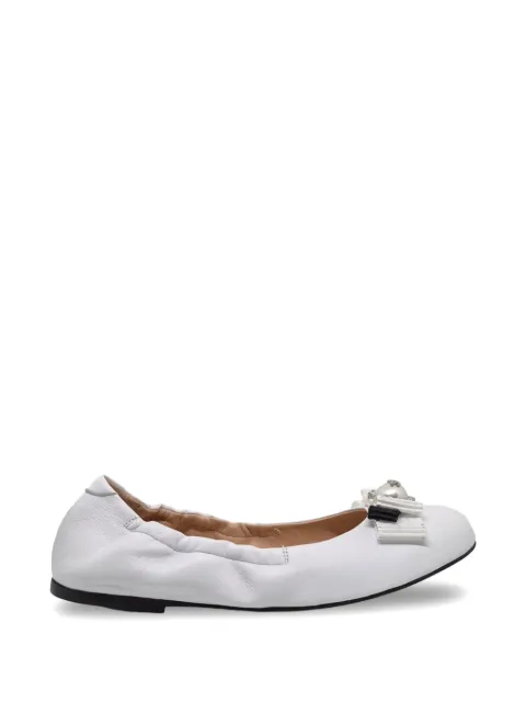 Casadei bow-detail ballet flats White 1A305B0101C3005