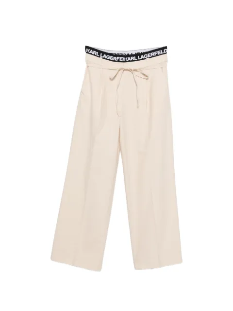 Karl Lagerfeld Jeans logo-waistband drawstring trousers Neutrals B2W10059