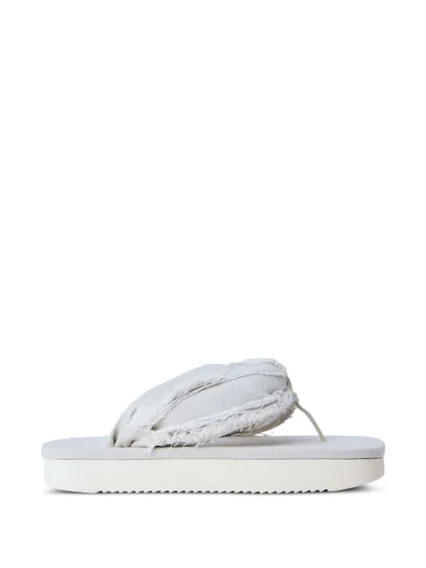 Rick Owens DRKSHDW frayed denim sandals Neutrals DU01F4856DMWSH