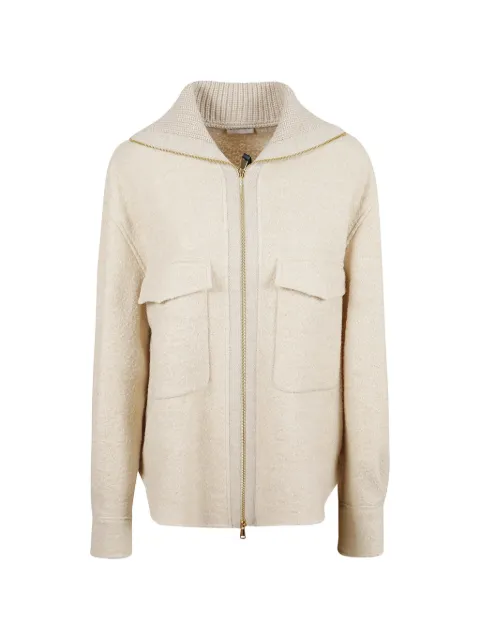 Moncler boucle  knit jacket Neutrals 2F00022W597TE268