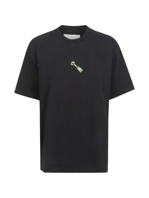 ALBERTO BRESCI embroidered-motif T-shirt Black BBT001007