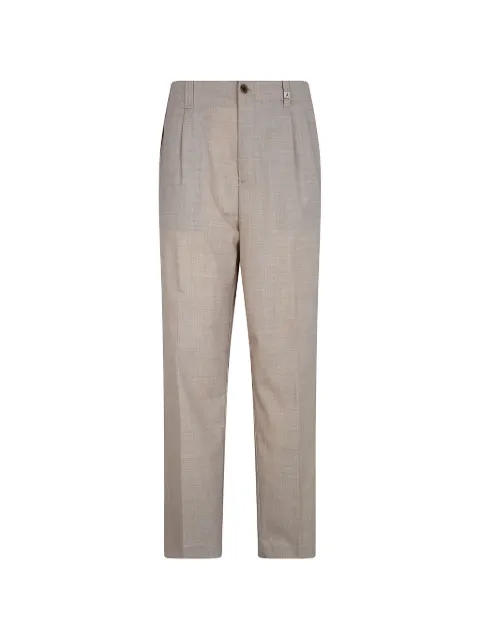 Myths pleated slub-texture trousers Neutrals 26M24L10620