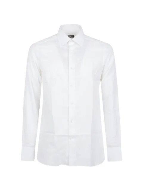 Zegna piqué-weave long-sleeve shirt White 303901A39MS0PAG
