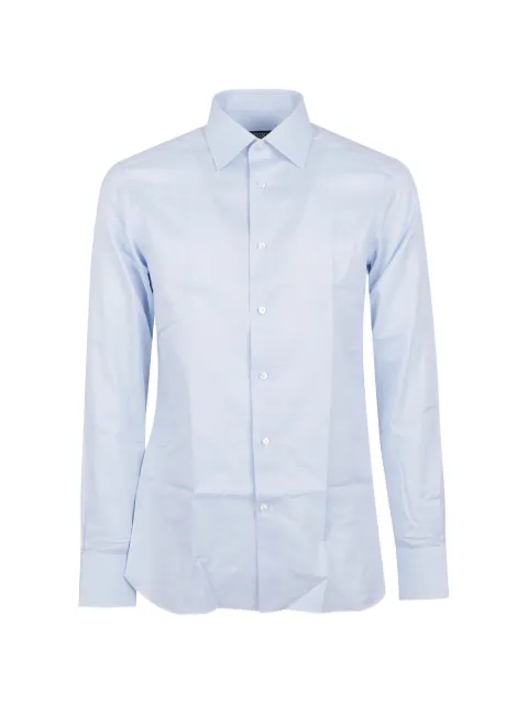 Zegna micro-patterned long-sleeve shirt Blue 303902A39MS0PAG
