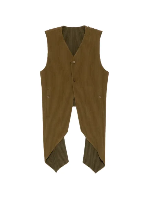 Homme Plissé Issey Miyake pleated vest Green HP66FE182