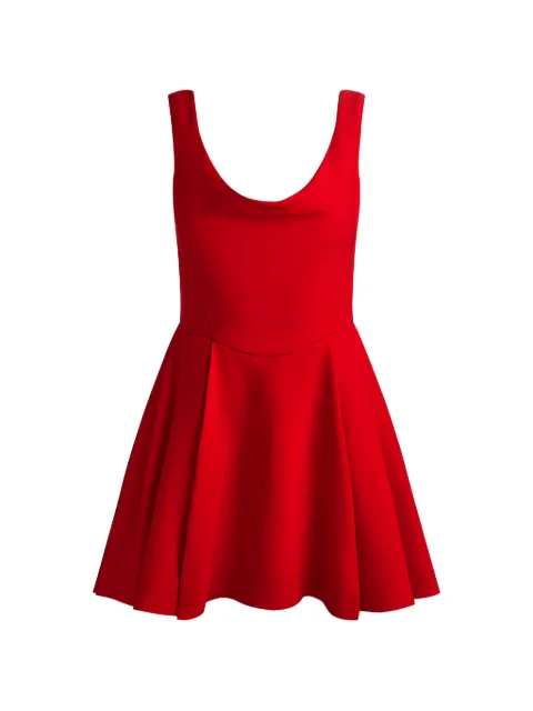 alice + olivia Estrella cowl-neck dress Red CC603A79556