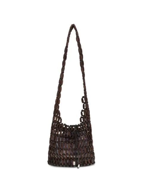 STAUD Coronado beaded shoulder bag Brown H26S6052WD