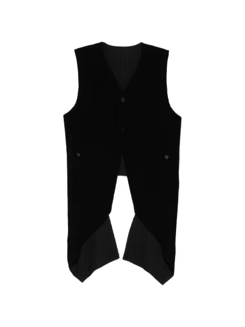 Homme Plissé Issey Miyake Tuxedo Pleats vest jacket Black HP66FE182