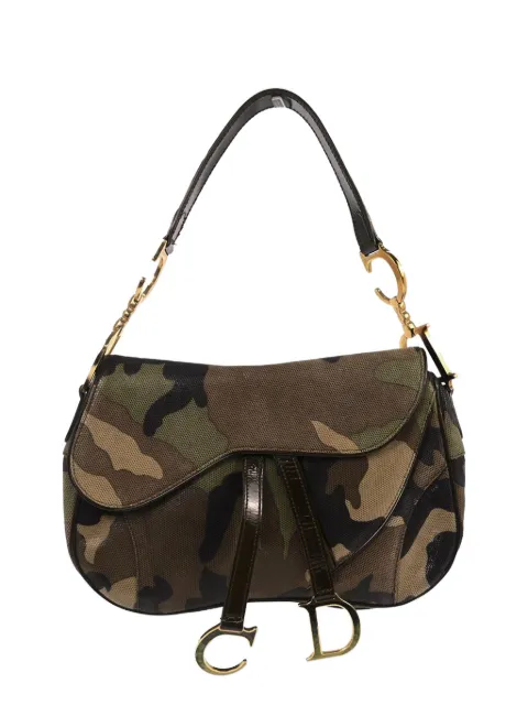 Christian Dior Pre-Owned 2001 Saddle camouflage handbag Green 135950
