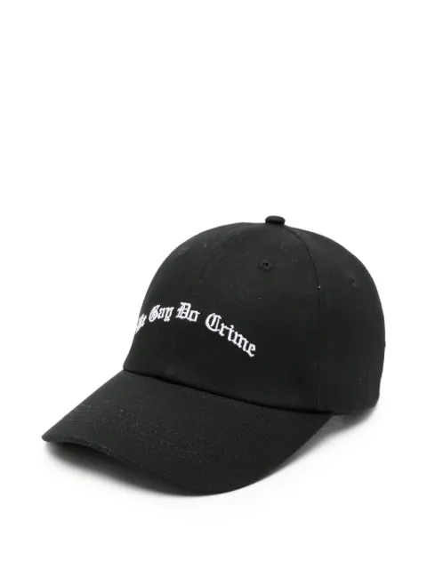DAGGER slogan-embroidered baseball cap Black 80001