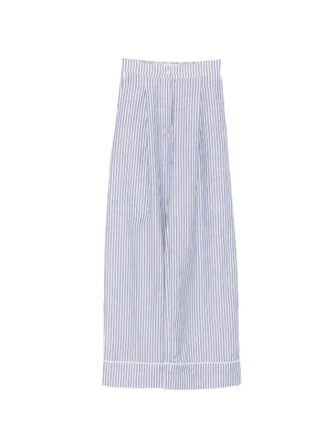 Riviera striped-pattern pants White PA07