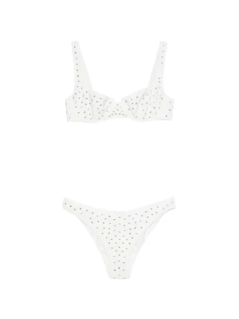 Oséree gem-embellished underwired bikini White BGBF268GEM