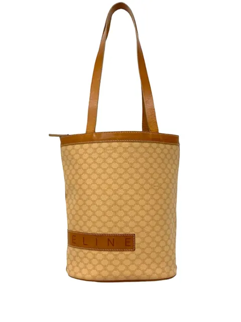 Celine Pre-Owned 20th Century Macadam Coated Canvas tote bag Neutrals AB28XOFXFBJTBKU3
