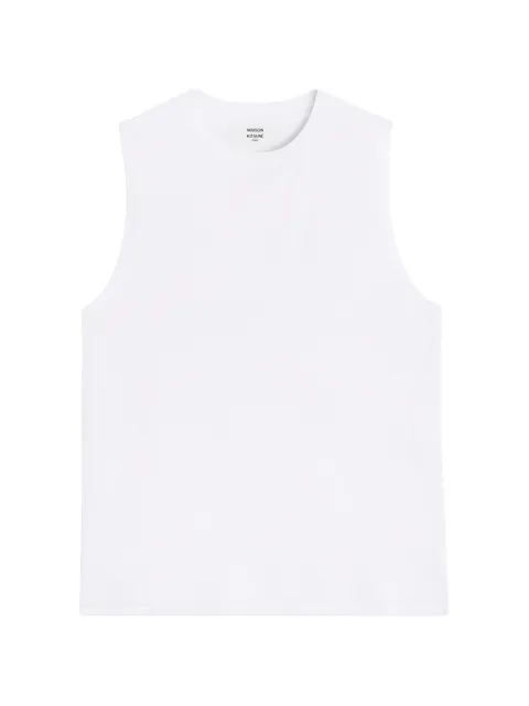 Maison Kitsuné crew-neck sleeveless T-shirt White QW00115KJ7036