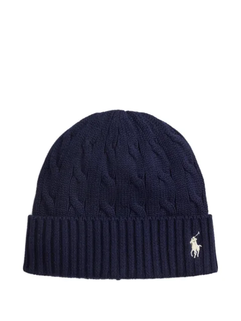 Polo Ralph Lauren cable-knit beanie hat Blue 455P18102003