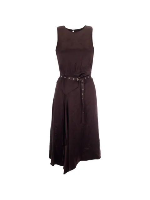 LIU JO belted asymmetric dress Brown CA6149T450AP9576