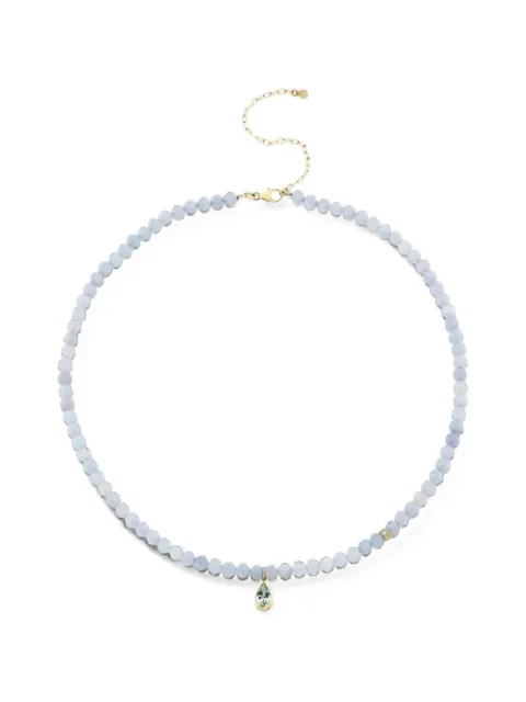 Sydney Evan Icon mounting aquamarine and diamond necklace Gold CN2607