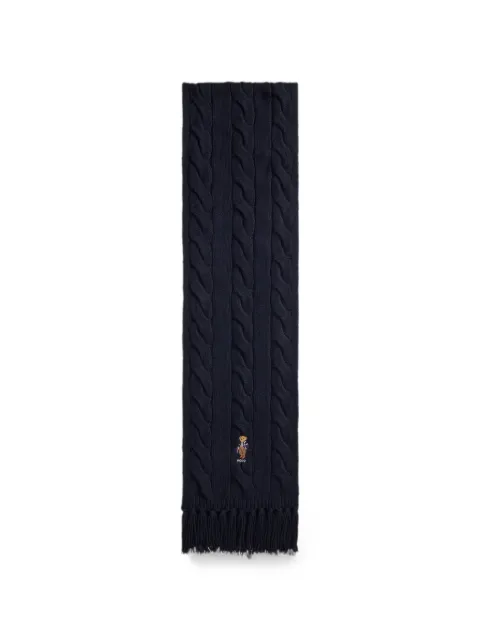 Polo Ralph Lauren Polo Bear cable-knit scarf Blue 455P18119001